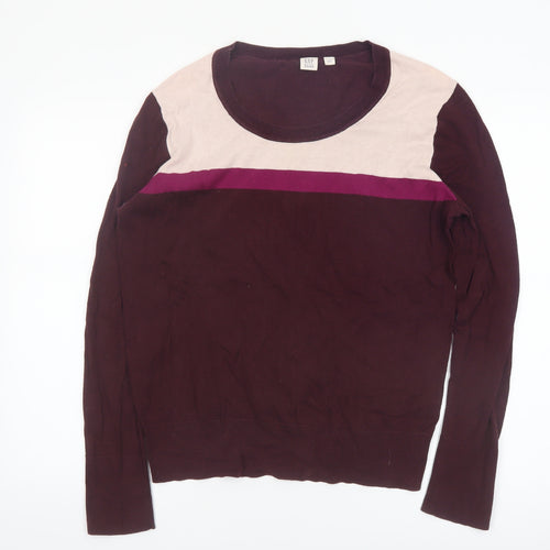 GAP Women's Multicoloured Cotton Pullover Jumper Size L