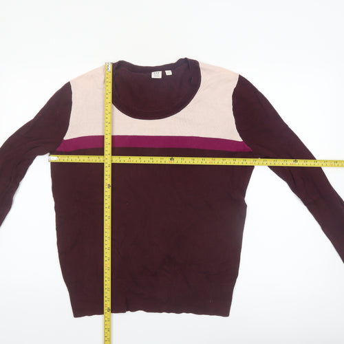 GAP Women's Multicoloured Cotton Pullover Jumper Size L