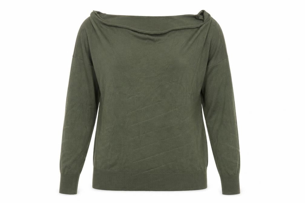 Front view of Bench women’s green boat neck jumper xl