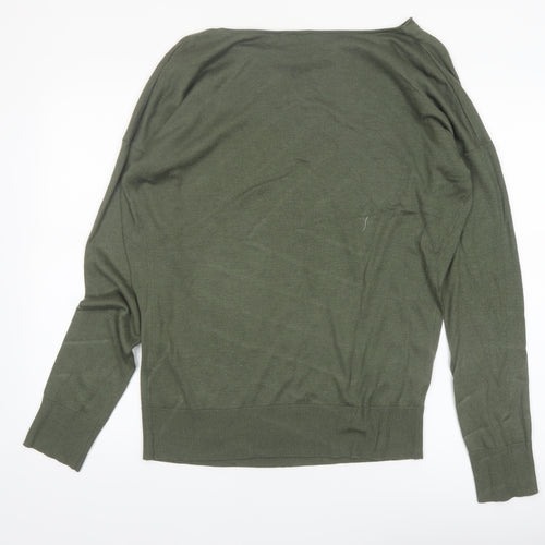 Bench Womens Green Boat Neck Pullover Jumper XL