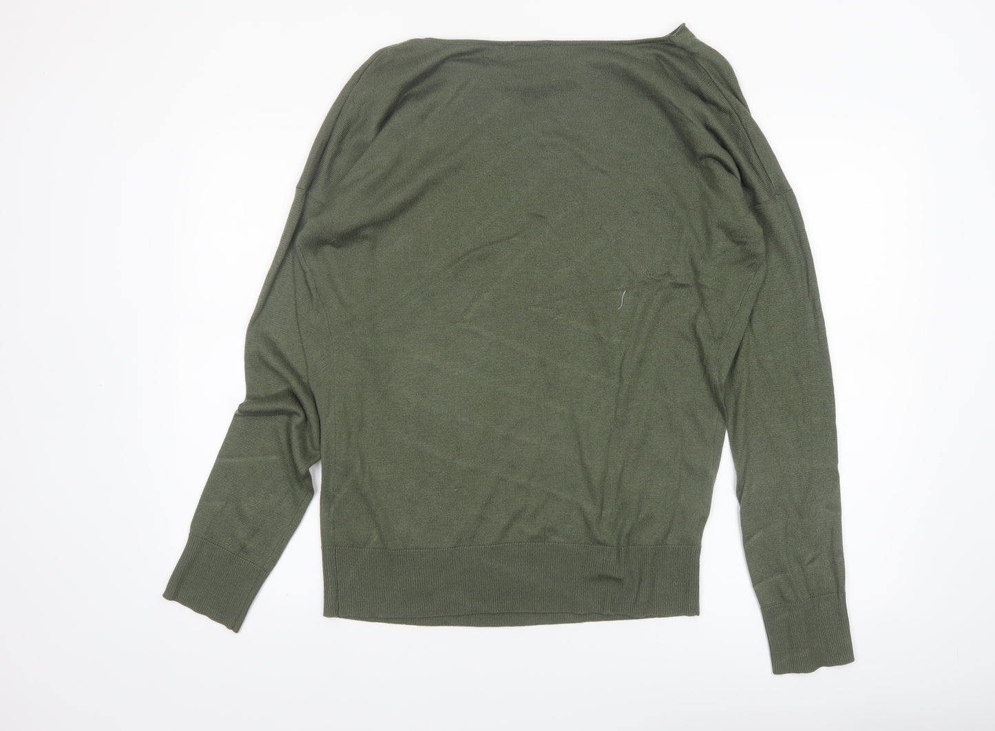 Bench Womens Green Boat Neck Pullover Jumper XL