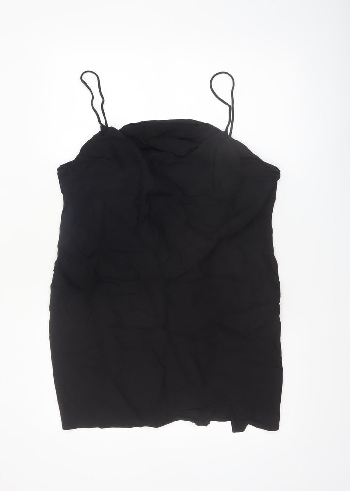 ASOS Women’s Black Camisole Top Size 18 Viscose Linen Blend