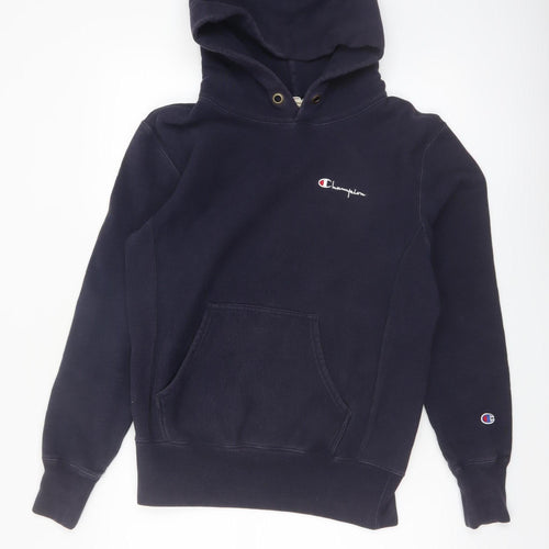 Champion Men's Blue Small Reverse Weave Pullover Hoodie