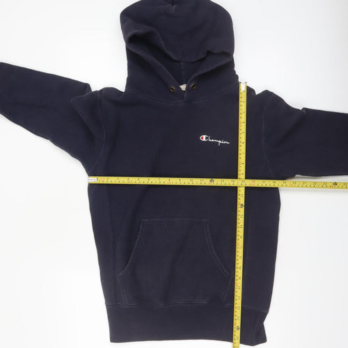 Champion Men's Blue Small Reverse Weave Pullover Hoodie