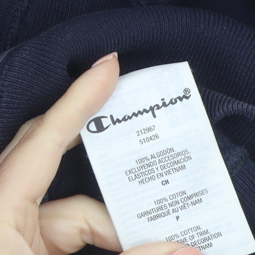 Champion Men's Blue Small Reverse Weave Pullover Hoodie