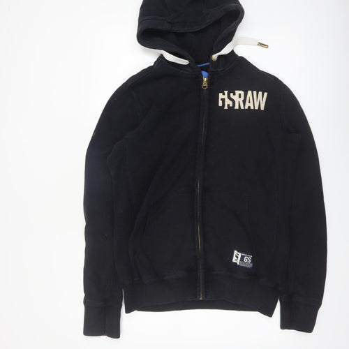 G-Star Raw Mens Black XL Full Zip Hoodie Sweatshirt
