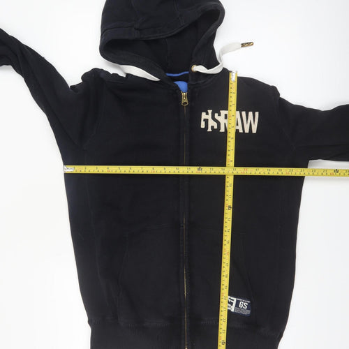 G-Star Raw Mens Black XL Full Zip Hoodie Sweatshirt