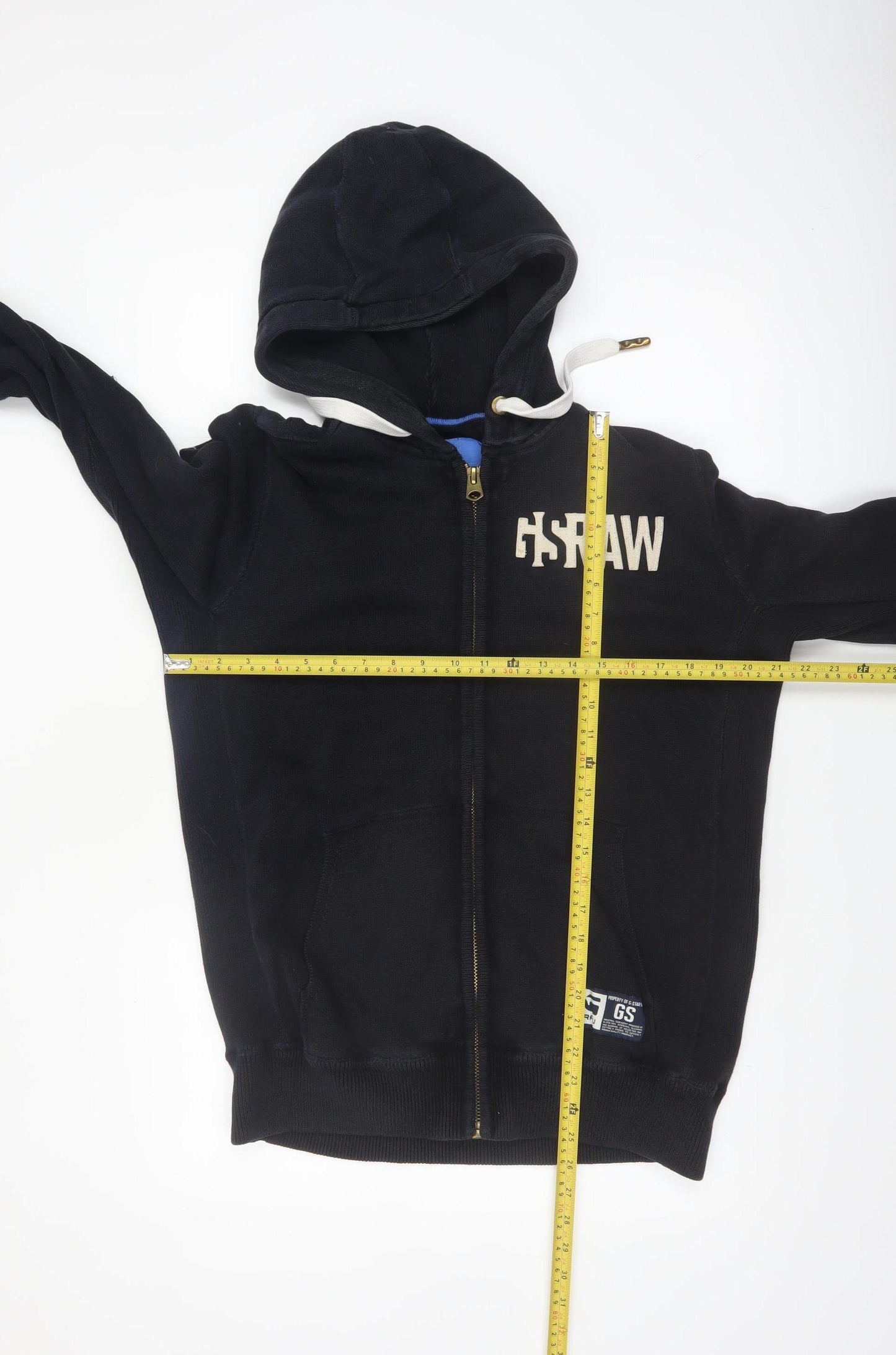 G-Star Raw Mens Black XL Full Zip Hoodie Sweatshirt
