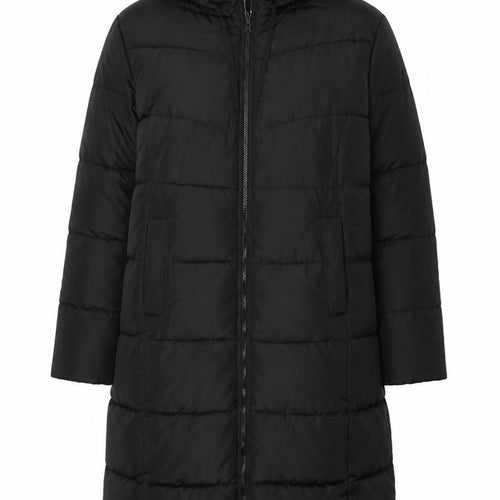 FLXJINEYU Womens Black 3XL Long Hooded Puffer Coat