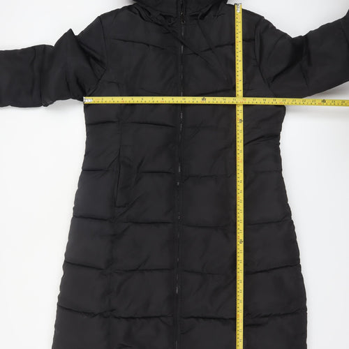 FLXJINEYU Womens Black 3XL Long Hooded Puffer Coat