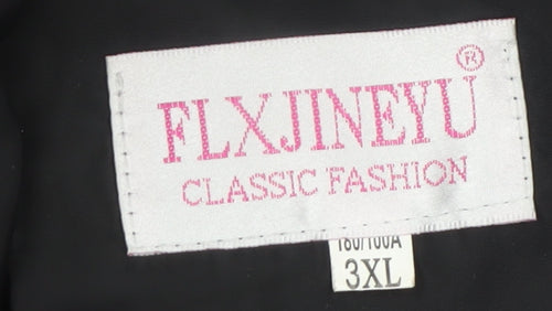 FLXJINEYU Womens Black 3XL Long Hooded Puffer Coat
