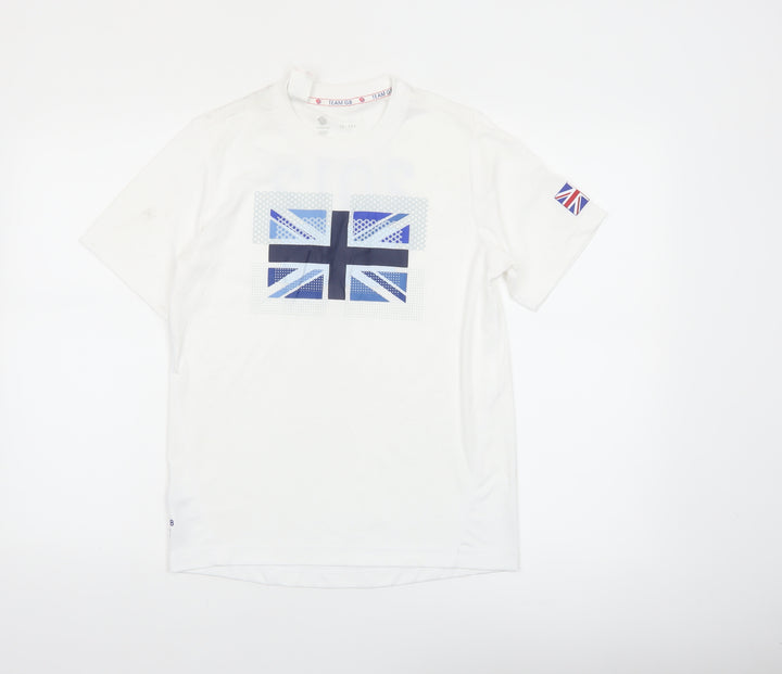 Team GB Boys White 13-14 Years Short Sleeve Sports T-Shirt