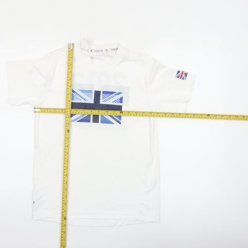 Team GB Boys White 13-14 Years Short Sleeve Sports T-Shirt