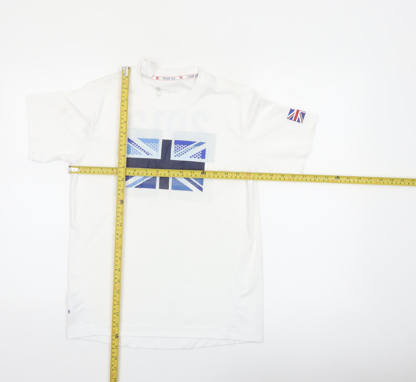 Team GB Boys White 13-14 Years Short Sleeve Sports T-Shirt