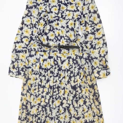 Eastex Women's Multicoloured Floral Midi A-Line Dress Size 10