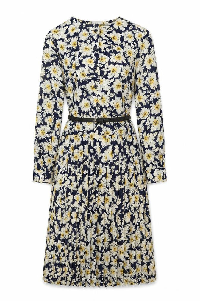 Eastex Women's Multicoloured Floral Midi A-Line Dress Size 10