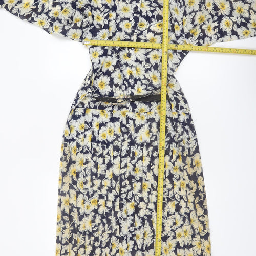 Eastex Women's Multicoloured Floral Midi A-Line Dress Size 10