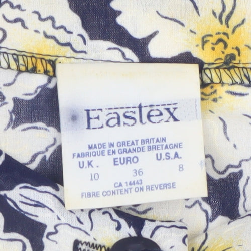 Eastex Women's Multicoloured Floral Midi A-Line Dress Size 10