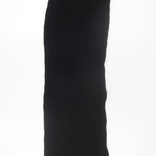 PrettyLittleThing Women's Black Long Knit Bodycon Dress S