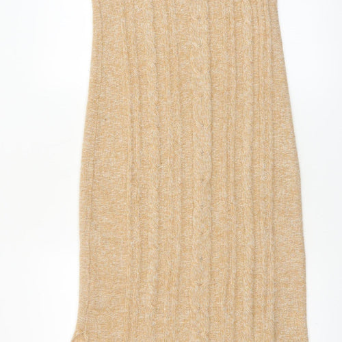 Romeo & Juliet Couture Women Beige Knit Midi Tank Dress M