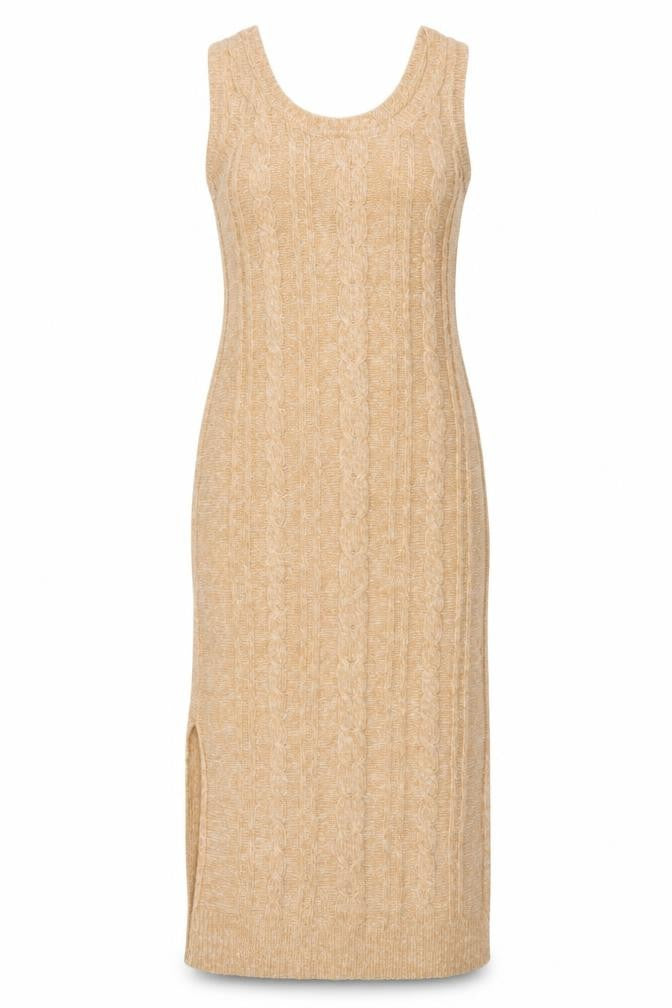Romeo & Juliet Couture Women Beige Knit Midi Tank Dress M