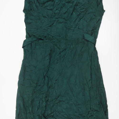 Joe Browns Womens Green Sleeveless Button Shirt Dress Size 18