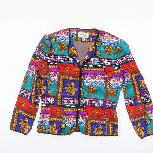 Papell Petites Multicoloured Vintage Button Jacket Women’s Size 4 Polyester