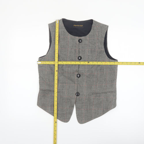 Giorgio Sant' Angelo Women's Grey Check Suit Waistcoat M Classic Fit