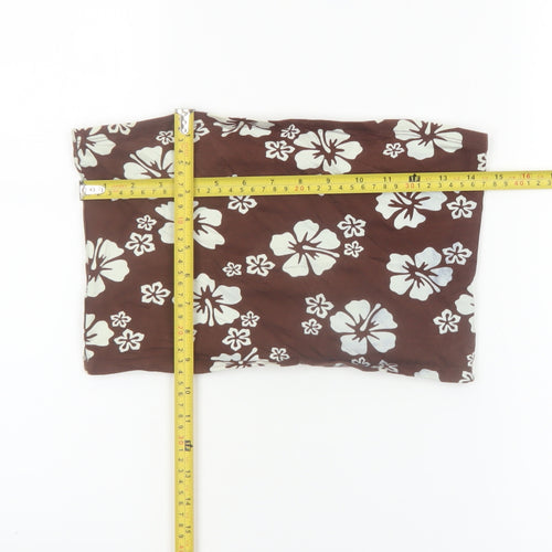 H&M Divided Women’s Brown Floral Strapless Camisole Top Size 12