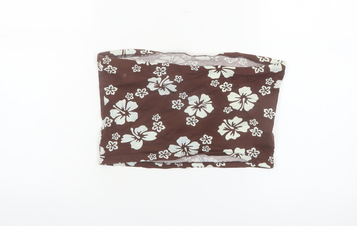H&M Divided Women’s Brown Floral Strapless Camisole Top Size 12