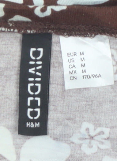 H&M Divided Women’s Brown Floral Strapless Camisole Top Size 12