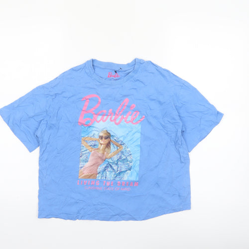 Marks and Spencer Girls Blue Barbie Graphic T-Shirt 12-13 Years