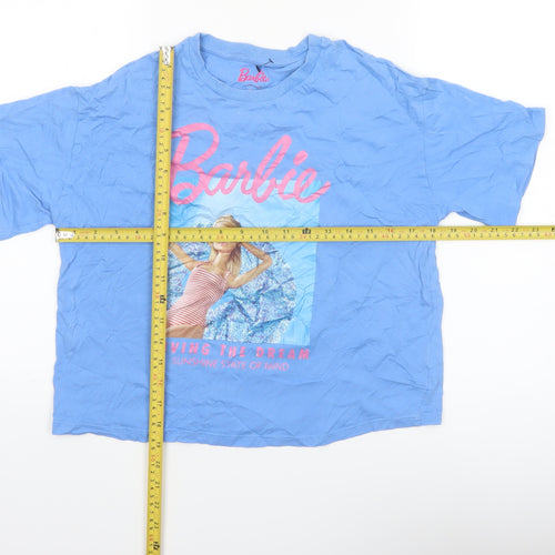 Marks and Spencer Girls Blue Barbie Graphic T-Shirt 12-13 Years