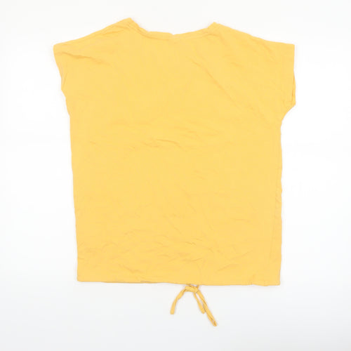 Beloved Women’s Yellow Zebra Print Cotton T-Shirt Size L