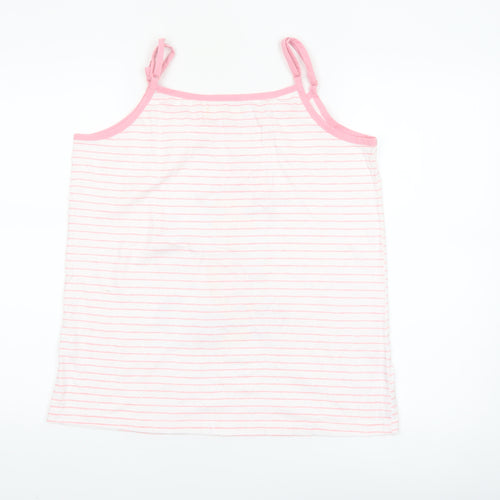 Turquesa Women Pink Striped Cami Nightshirt Cotton L