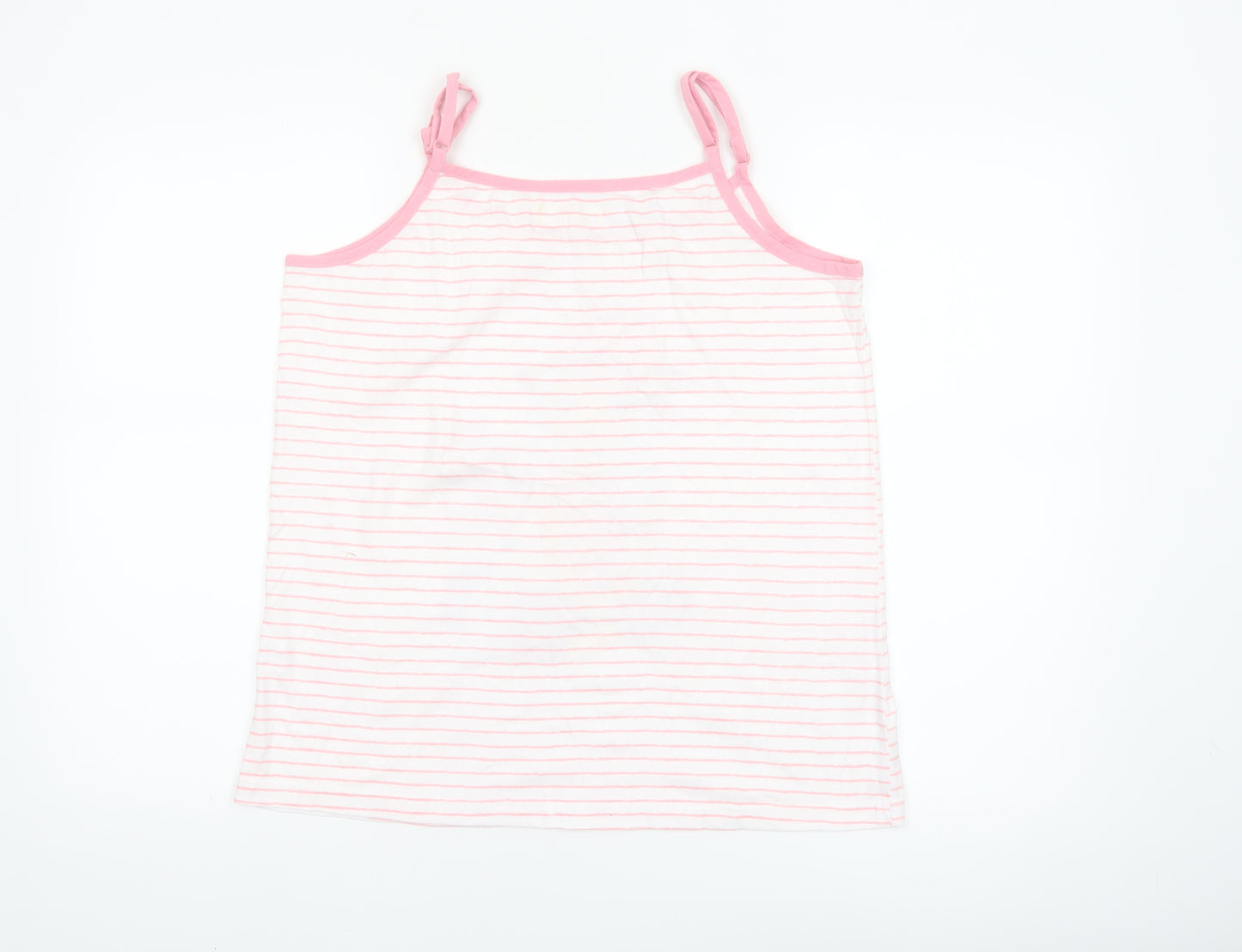 Turquesa Women Pink Striped Cami Nightshirt Cotton L