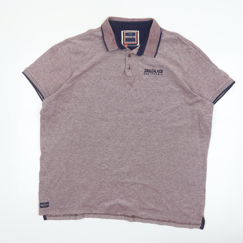 SoulCal & Co Men’s Purple 3XL Polo Shirt 100% Cotton Classic Fit