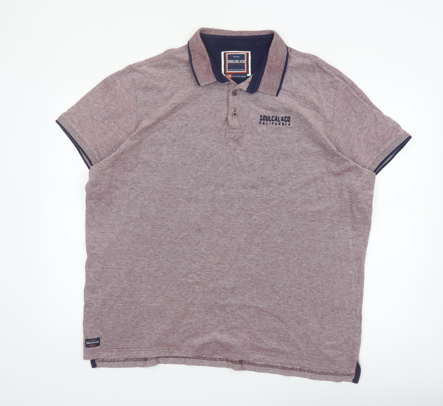 SoulCal & Co Men’s Purple 3XL Polo Shirt 100% Cotton Classic Fit