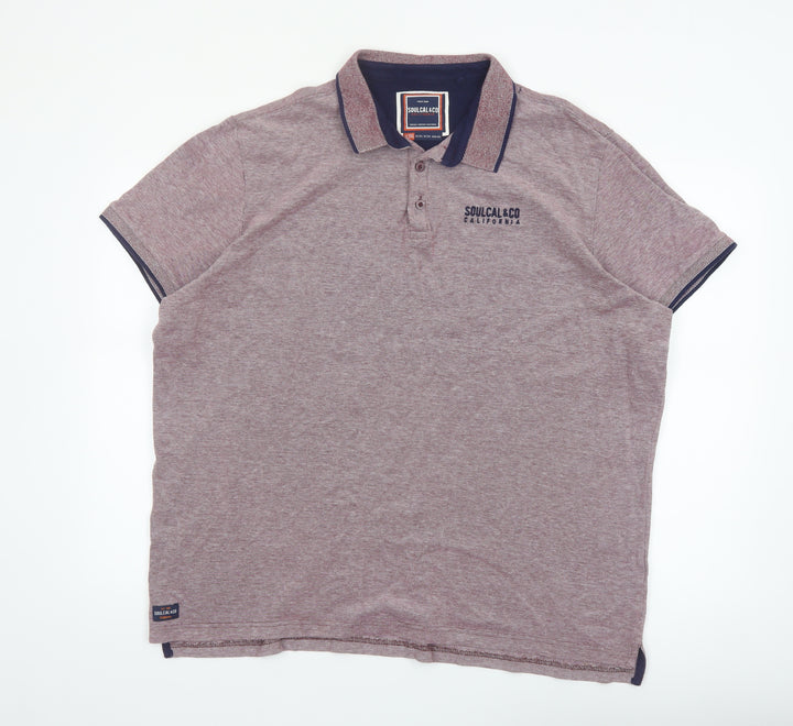 SoulCal & Co Men’s Purple 3XL Polo Shirt 100% Cotton Classic Fit