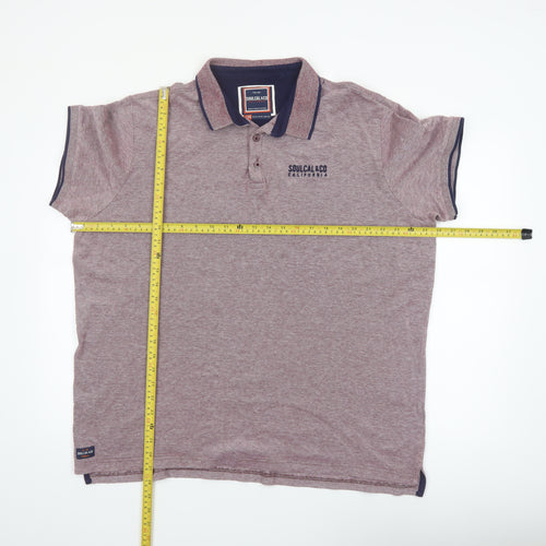 SoulCal & Co Men’s Purple 3XL Polo Shirt 100% Cotton Classic Fit