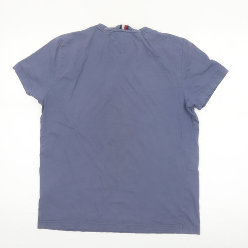 Tommy Hilfiger Men's Blue Logo Organic Cotton T-Shirt Size M
