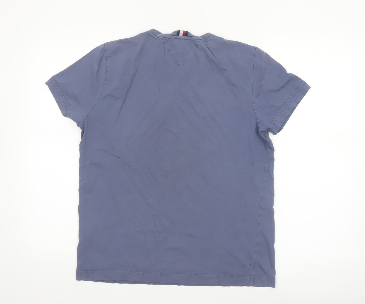 Tommy Hilfiger Men's Blue Logo Organic Cotton T-Shirt Size M
