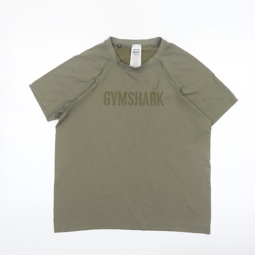 Gymshark Womens Green Athletic T-Shirt M Lightweight Activewear Top