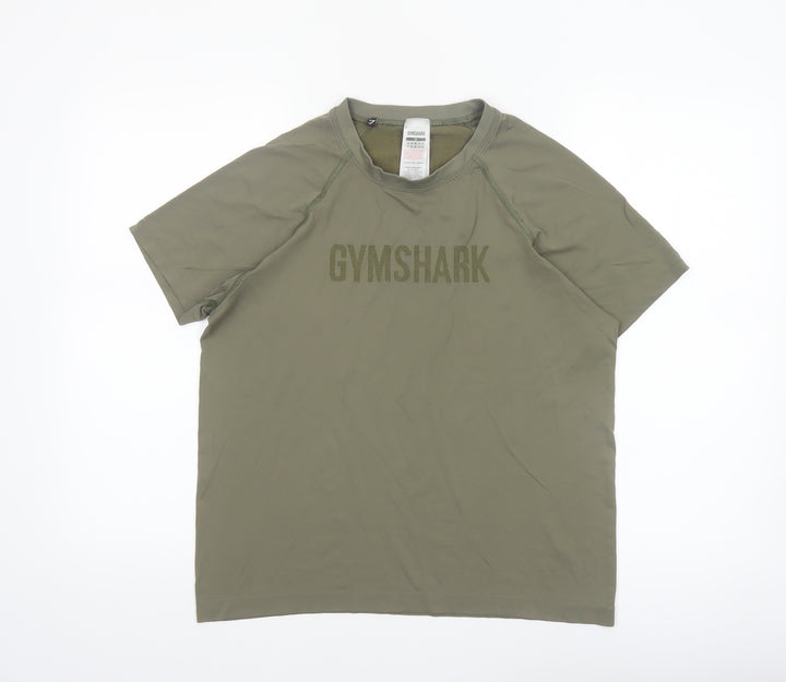 Gymshark Womens Green Athletic T-Shirt M Lightweight Activewear Top
