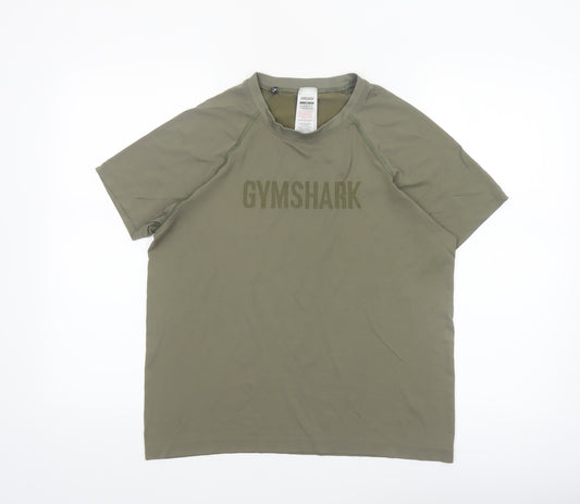 Gymshark Womens Green Athletic T-Shirt M Lightweight Activewear Top
