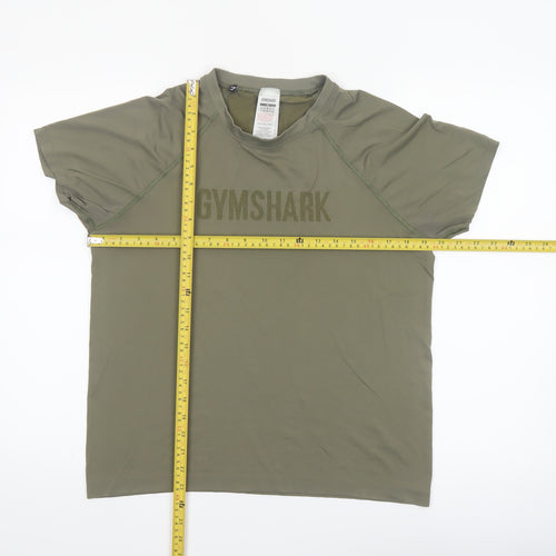 Gymshark Womens Green Athletic T-Shirt M Lightweight Activewear Top