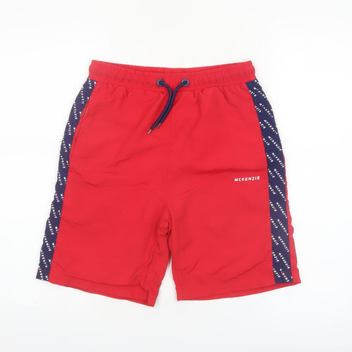 McKenzie Boys Red Swim Shorts 13-15 Years Elastic Waist Quick Dry