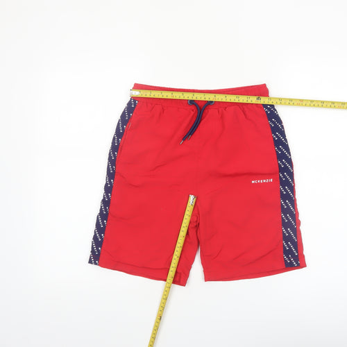 McKenzie Boys Red Swim Shorts 13-15 Years Elastic Waist Quick Dry