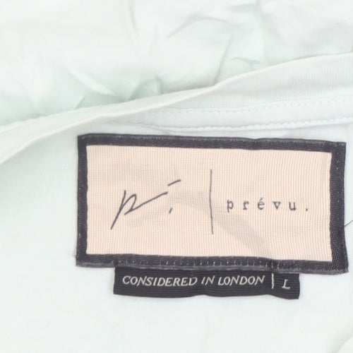 Prévu Men’s Mint Green Crew Neck Cotton Pocket T-Shirt Size L