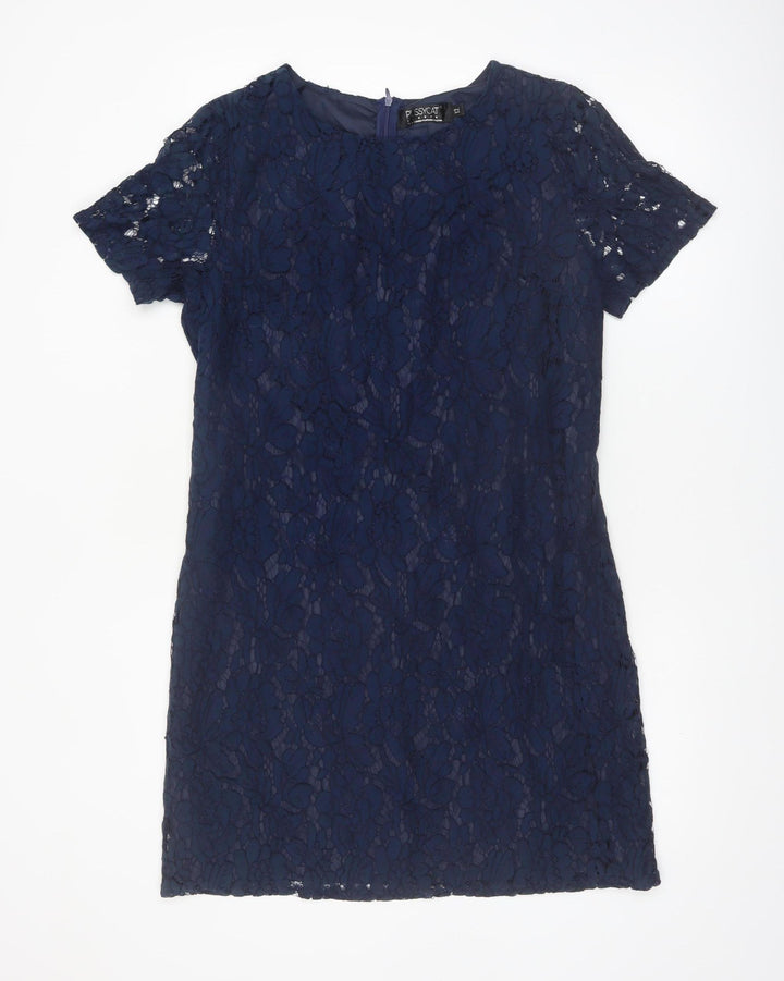 Pussycat London Women’s Blue Lace Shift Dress Size 12